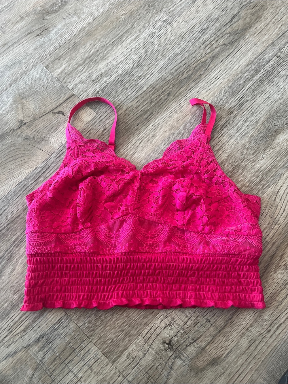torrid Fuchsia Lace Bandeau Bralette